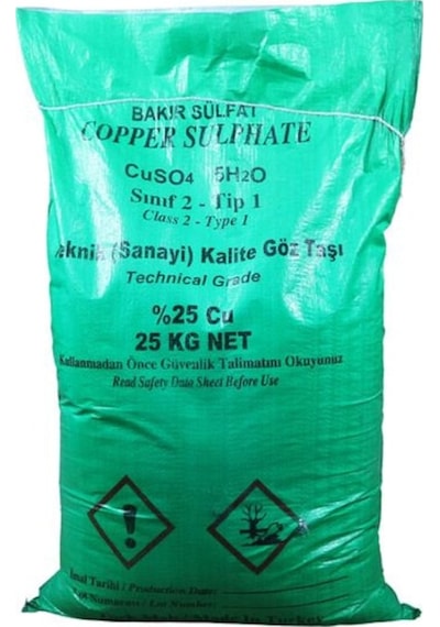 Kimyaciniz Bakır Sülfat - Göz Taşı Toz 25 Kg