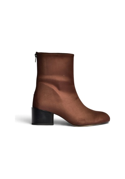 Fox Shoes Z920234002 Kahverengi Süet Kalın Topuklu Kadın Bot