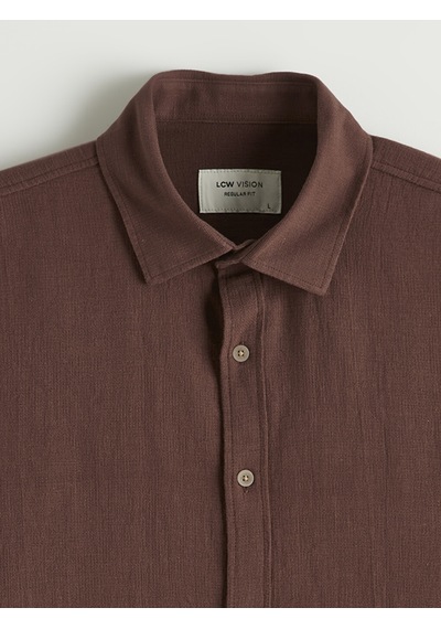 Lcw Vision Kahverengi Regular Fit Erkek Gömlek