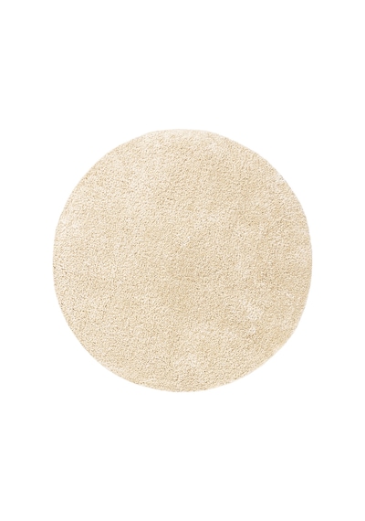 Koza Home Douro Shaggy Banyo Paspası Bej Kaydırmaz Taban Daire 100 X 100 Cm Bej