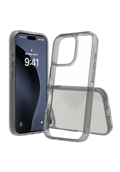 Apple Uyumlu iPhone Buff 16 Pro Air Hybrid Şeffaf Kılıf Smoke Black