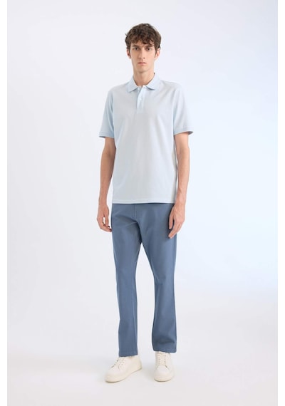 DeFacto %100 Pamuk Regular Fit Polo Yaka Kısa Kollu Basic Düz Pike Kumaş Tişört C1293AX25SPBE343