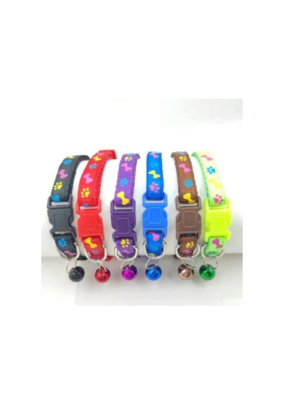 Glipet Pati Desenli Zilli Kedi Boyun Tasması 19x1 Cm Mor Sku: Zeus8690010320322
