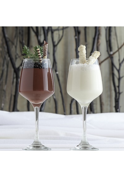 LAV Lal Cam Kırmızı Şarap Kadehi 6'lı 330 ml Ayaklı (Meşrubat Bardağı)