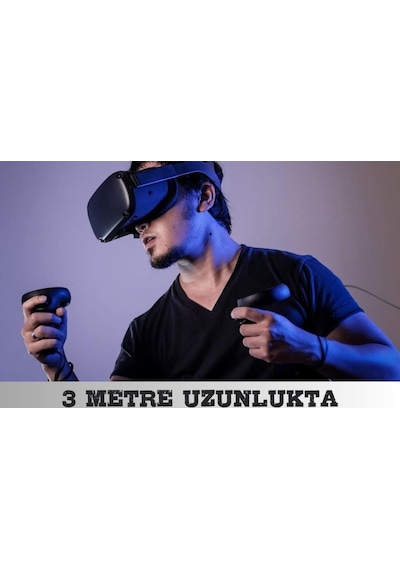 Cosmostech Oculus Quest 1/2 Uyumlu USB 3.2 To Type-C Data Aktarım ve Şarj Kablosu 3 Metre