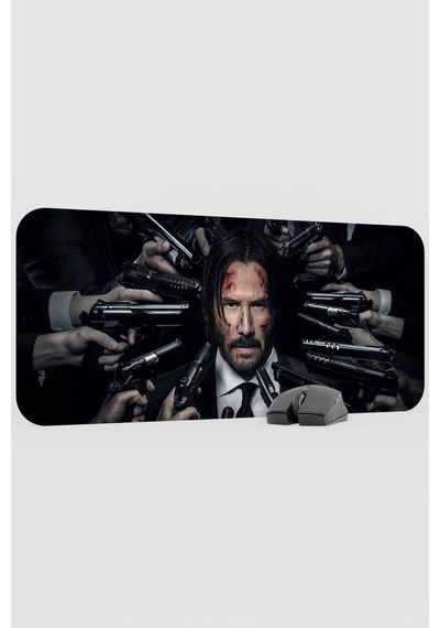 John Wick V2 70x30 Xl Gaming Kauçuk Kaymaz Taban Mouse Pad Fare Altlığı