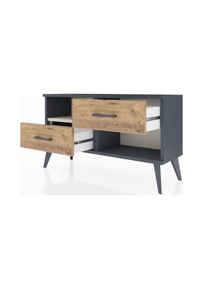 Arges Şifonyer Tek Raflı 2 Çekmeceli 88x30x48 Antrasit-aytaşı/çam Aytaşı/çam Arges Şifonyer Tek Raflı 2 Çekmeceli 88x30x48 Antrasit-aytaşı/çam Aytaşı/çam