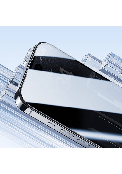 Apple Uyumlu   iPhone 14 Pro Max 0.4mm Privacy Hayalet Ekran Koruyucu Benks Ultra Shield Uygulama Aparatlı