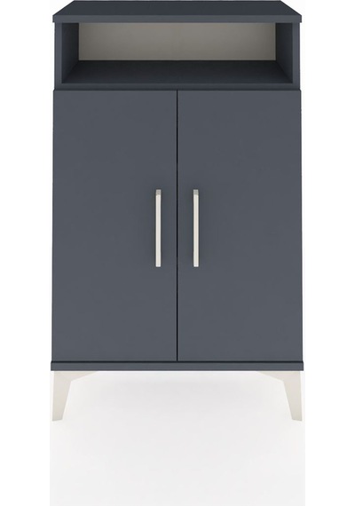 Arges Komodin 3 Raflı 2 Kapaklı 60x30x96 Antrasit-antrasit Antrasit