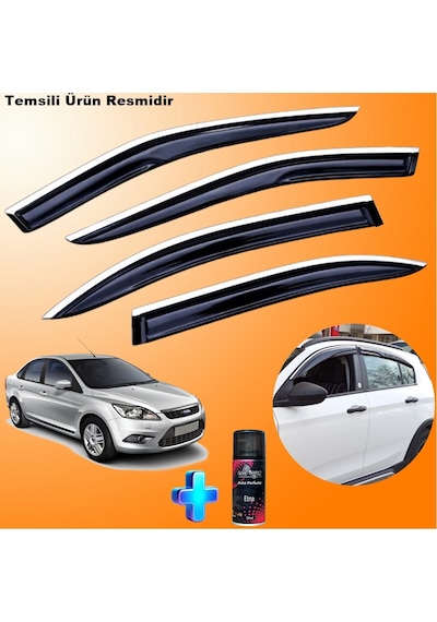 Focus 2 Sedan Mügen Cam Rüzgarlığı Abs Nikelajlı Cam Rüzgarlığı 2005-2011 4 Lü + Ebrayn 150 Ml Koku