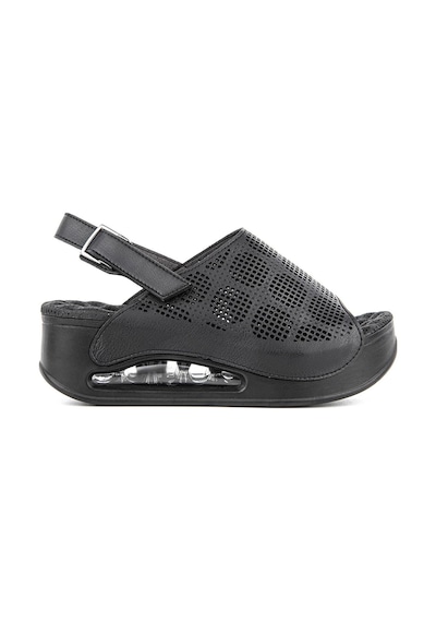 Muya Jambe Anatomik Air Max Tabanlı Topuk Dikeni Kadın Sandalet Siyah