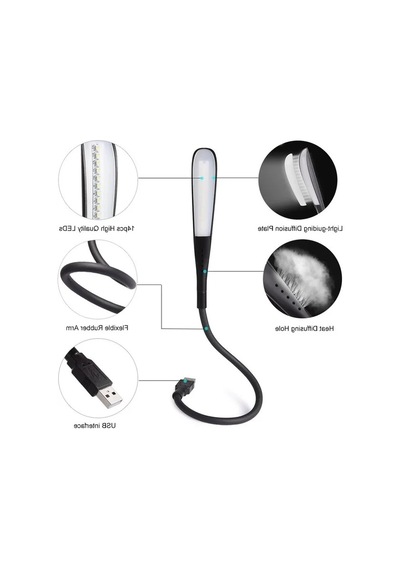 14 Led Işık Ve Ayarlanabilir Parlaklık Özellikli Usb Masa Lambası .