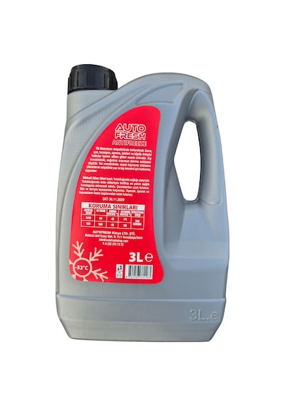 Autofresh Organik Antifriz 3 Lt -52 Kışlık Antifiriz Korozyon Aşınma Önleyici Kırmızı