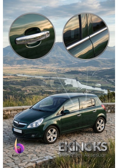 Opel Corsa D Avantaj 2 Li Krom Set 2007-2015 Arası -2ürün- Paslanmaz Çelik