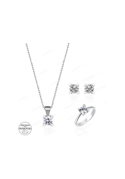 Swarovski Tektaş Gümüş Takı Seti (437732084)