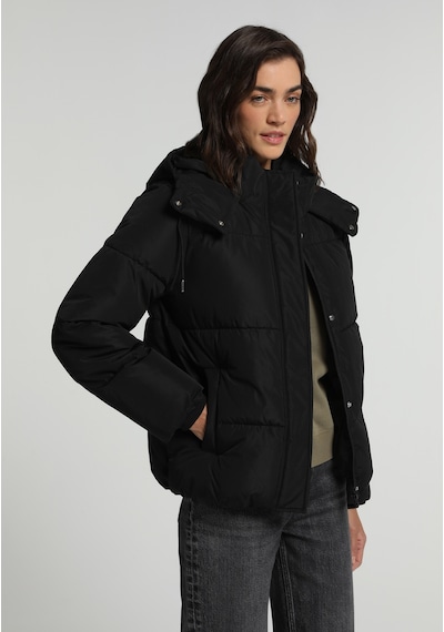 Colin's Colins Regular Fit Kapüşonlu Fermuarlı Astarlı Suya Dayanıklı Kadın Siyah Mont Cl1081511 Q1.v1 Blk