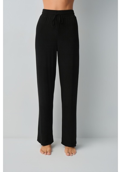 Suwen Comfort Geniş Yaka Pijama Takımı Wsh10510095012 Siyah