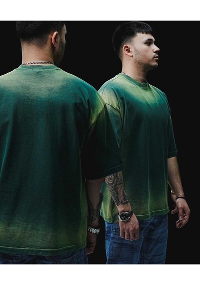 Dark Green Oversize Tshirt Yeşil