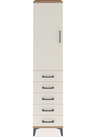 Hyperion Dolap 3 Raflı 5 Çekmeceli Tek Kapaklı 44x44x195 Çam-aytaşı Atlas Çam
