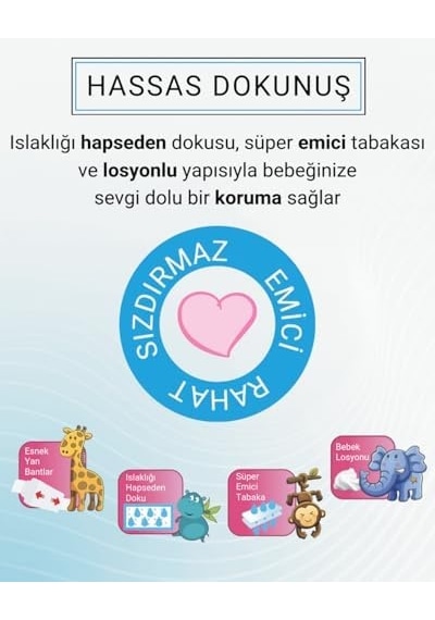 Bebek Bezi 6 Numara X-large 15+ Kg 76 Adet 2 Li Set