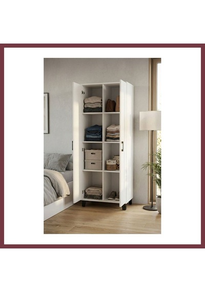 Storeşahin 8 Gözlü Kiler Dolabı Beyaz 70 Cm Shn0720