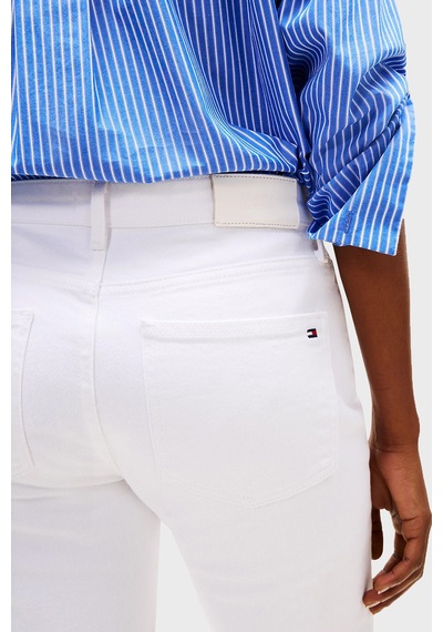 Tommy Hilfiger Bayan Kot Pantolon Ww0ww44362 Ycf Beyaz Beyaz