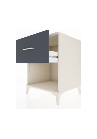 Kronos Komodin Tek Çekmeceli 60x59x80 Aytaşı-antrasit Aytaşı