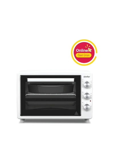 Simfer 3420 Beyaz 34 LT Statik Mini / Midi Fırın - 4 Fonksiyon, Programlanabilir Pişirme & Isı Kontrol Sistem