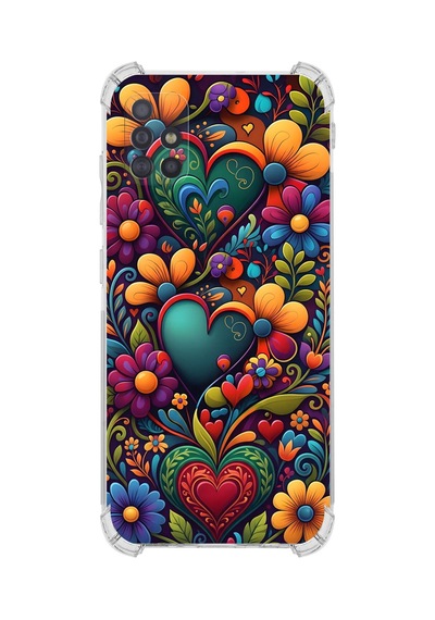 Printify Samsung Galaxy A51 İle Uyumlu Düşlerin Dansı Serisi Çiçeklerin Dansı Tasarımlı Uv Baskılı Köşe Korumalı Antişok Kılıf Şeffaf