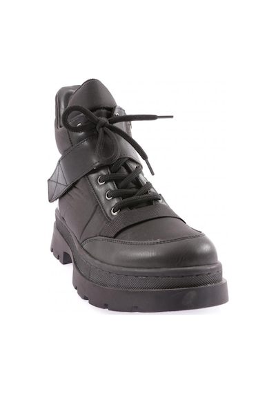 Dgn 110 Bayan Kalin Taban Sneakers Spor Ayakkabi 110-1414-R1534 Siyah