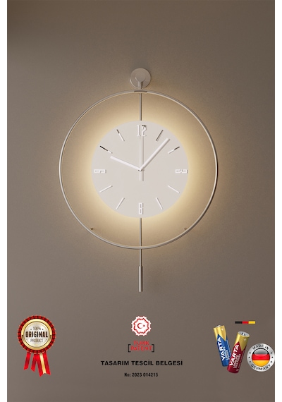 MetaQuartz Aksesuar (Büyük Boy-50*75 cm) E X C L U S I V E Mat Gümüş Kristal Seri -Pilli Led