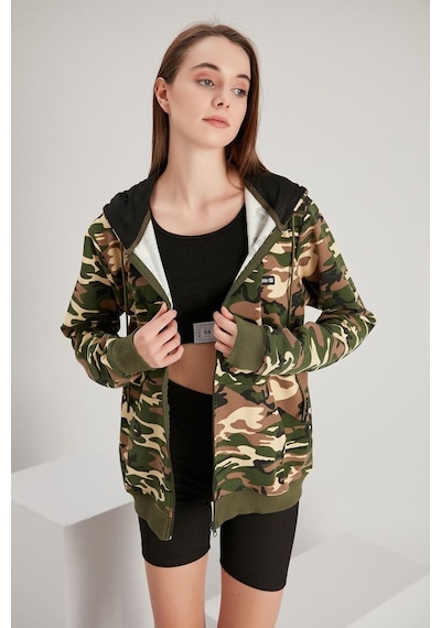 Alexander Gardi Alexandergardı Kadın Fermuarlı Oversize Sweatshirt (E21-7290)