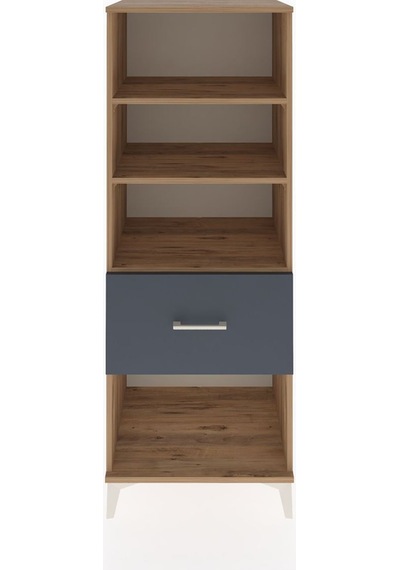 Hyperion Dolap 3 Raflı Tek Çekmeceli 60x44x163 Çam-antrasit Çam