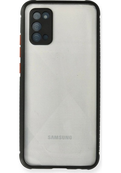 Samsung Galaxy A02s Kılıf Miami Şeffaf Silikon - Siyah Çok Renkli