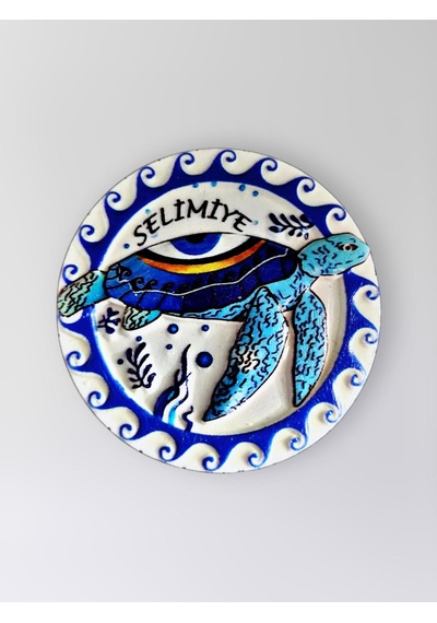 Selimiye Polyester Kabartmalı Kaplumbağalı Magnet 7 Cm Dekoratif Hediyelik Buzdolabı Süsü Kod:1317