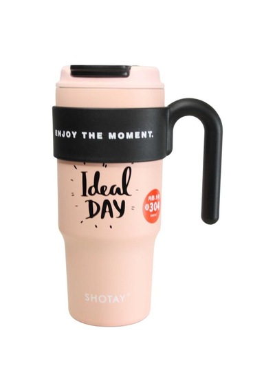 Shotay St-8917 Çift Kullanım Pipetli/rahat İçim Pembe 1000ml Çelik Matara Diğer