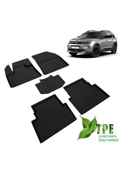 Citroen C5 Aircross Havuzlu Paspas Siyah 2019 2020 2021 2022 2023