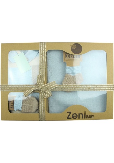 Zeni Triko Bebek 5 Li Tulum Seti Yenidoğan Bebek Takım Kutulu 304 Çok Renkli