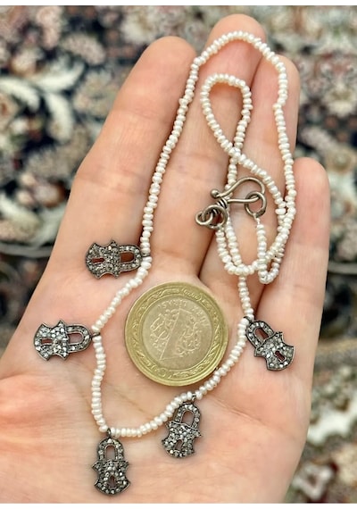 Allahverdi Türkmen İnci Elmas Kolye 048