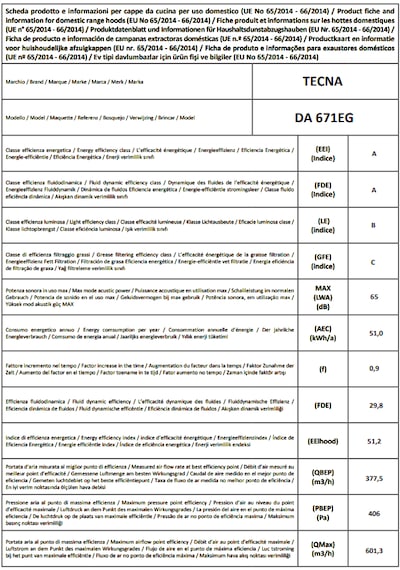 Tecna DA 671EG Dokunmatik Dekoratif Camlı Davlumbaz