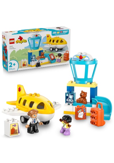 LEGO® DUPLO® Kasabası İlk Havaalanı Deneyimi 10443 - 2 Yaş ve Üzeri Çocuklar için Uçak İçeren Eğitici Oyuncak Yapım Seti (23 Parça)