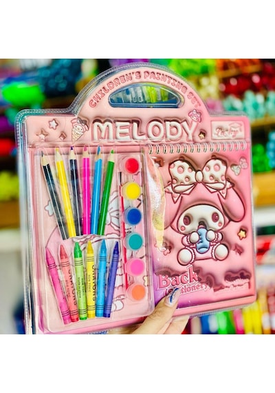 Sanrio Cinnamoroll Mymelody Kuromi Hediyelik Boyama Seti Pembe