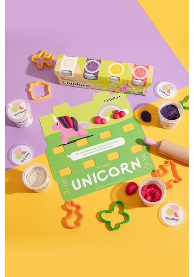 Doğal Oyun Hamuru Ecocup - 125 Grx4 2x4'lü Set - Unicorn/dinozor Çok  Renkli