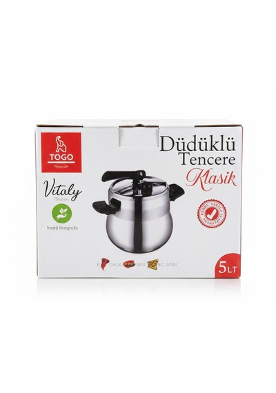 Togo Vitaly Düdüklü Tencere 7 Litre Açık Gri
