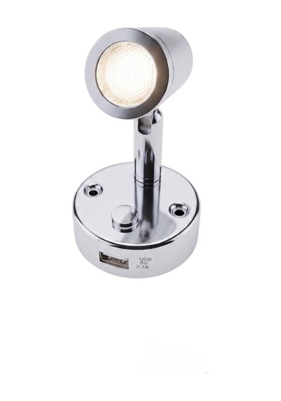Mellifera Led Okuma Lambası Döner Başlıklı Dokunmatik Dimmerli 2w 12v/24v - Nikel-1856