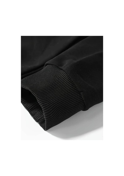 Medinenur Cherry Baskılı Kapüşonlu Sweatshirt Siyah