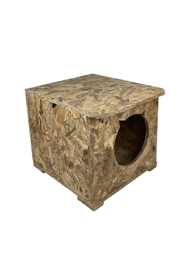 Reyo Kedi Evi Dış Ortam Uygun Ahşap Kedi Evi Osb 45 x 35 x 34 CM CAT12