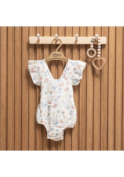 Tiffany Baby & Kids Tiffany Baby Müslin Sweet Theme Fırfırlı Body 60028 Ekru