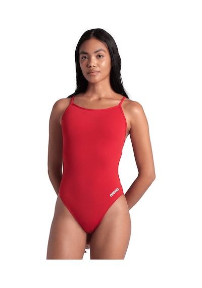 Arena Swimsuit Lace Back Solid Kadın Kırmızı Yüzücü Mayo 004651405