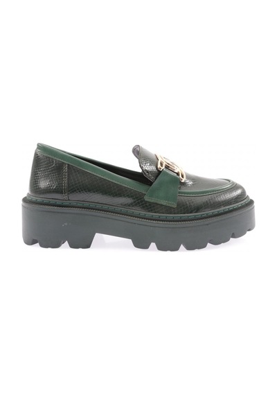 Dgn 1002 Kadin Aksesuarli Loafer Ayakkabi 1002-2231-R7032 Haki
